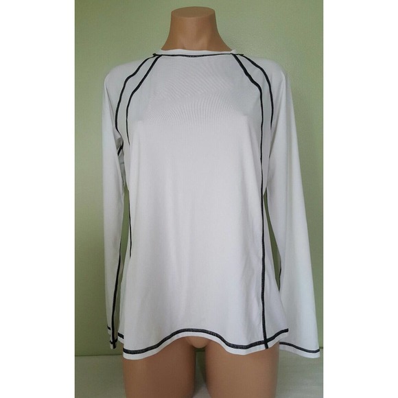 Nike white long sleeve rash guard cover up size L - Picture 1 of 4